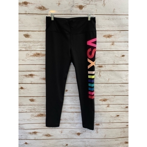 Victoria’s Secret Knockout Multi Color Logo Leggings - Picture 1 of 5